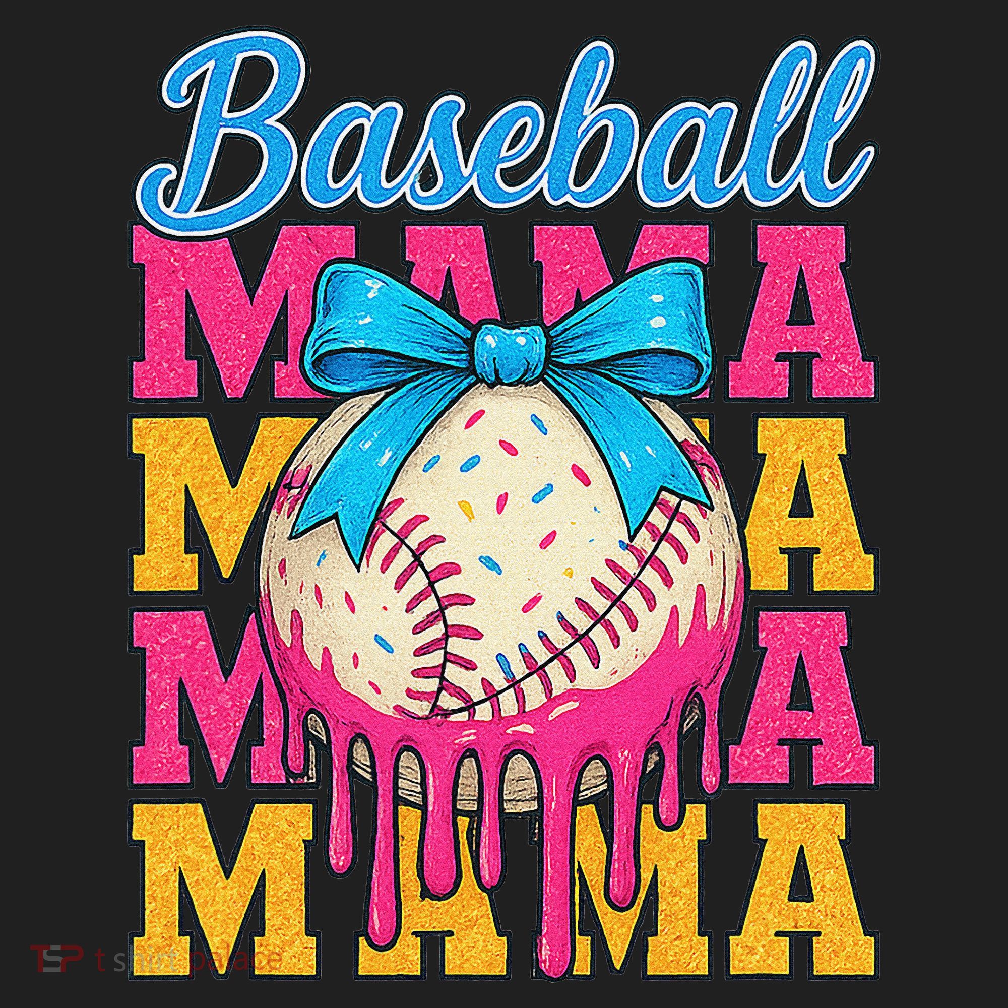 Baseball Mama Home Plate Ice Cream Drip With Sprinkles Drip Beanie