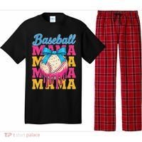 Baseball Mama Home Plate Ice Cream Drip With Sprinkles Drip Pajama Set thumb 0