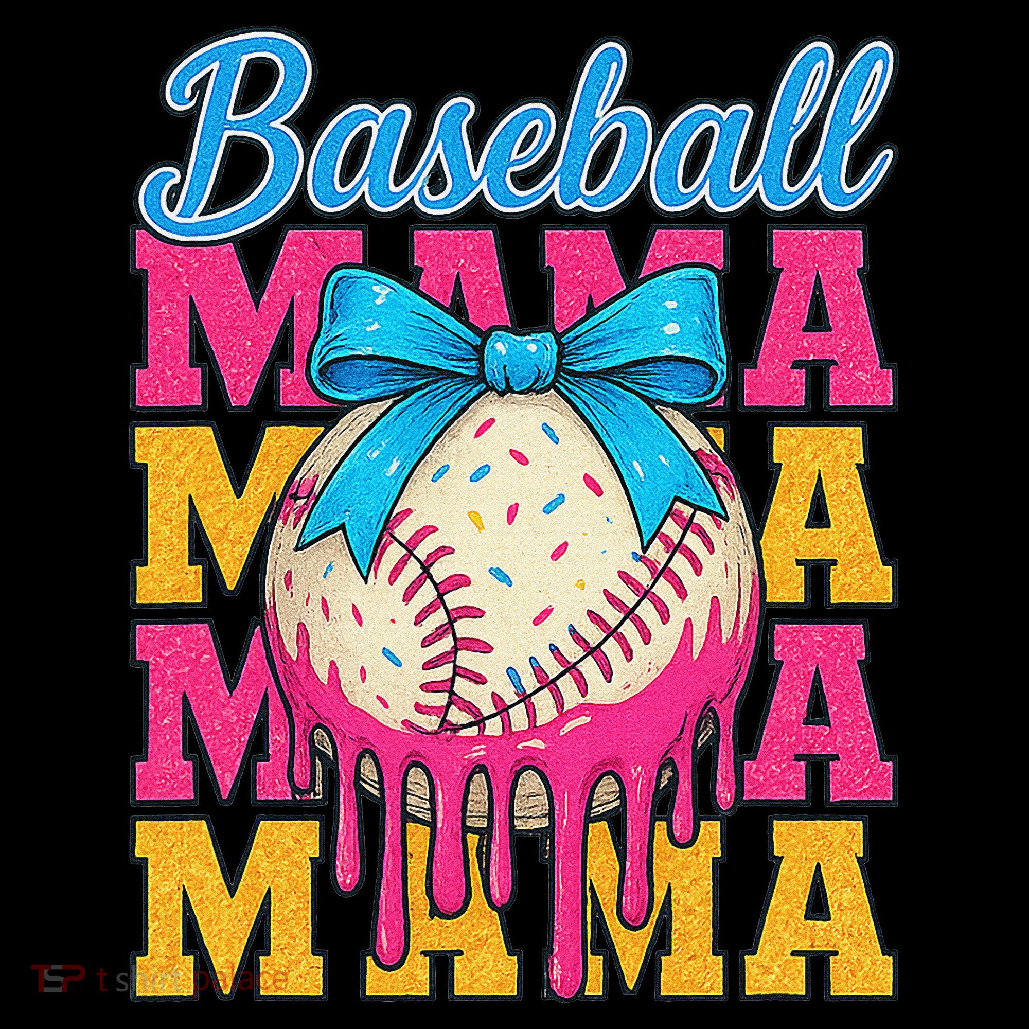 Baseball Mama Home Plate Ice Cream Drip With Sprinkles Drip Women's Hoodie