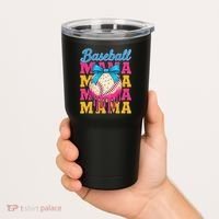 Baseball Mama Home Plate Ice Cream Drip With Sprinkles Drip Tumbler thumb 2