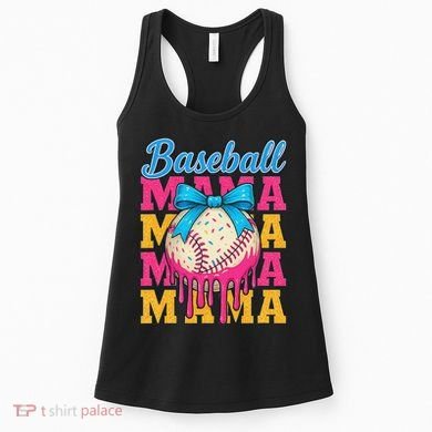 Baseball Mama Home Plate Ice Cream Drip With Sprinkles Drip Women's Tank Top
