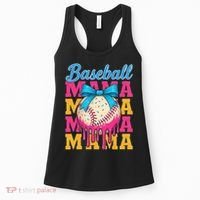 Baseball Mama Home Plate Ice Cream Drip With Sprinkles Drip Women's Tank Top thumb 0
