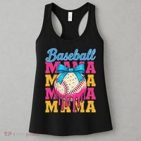 Baseball Mama Home Plate Ice Cream Drip With Sprinkles Drip Women's Tank Top thumb 3