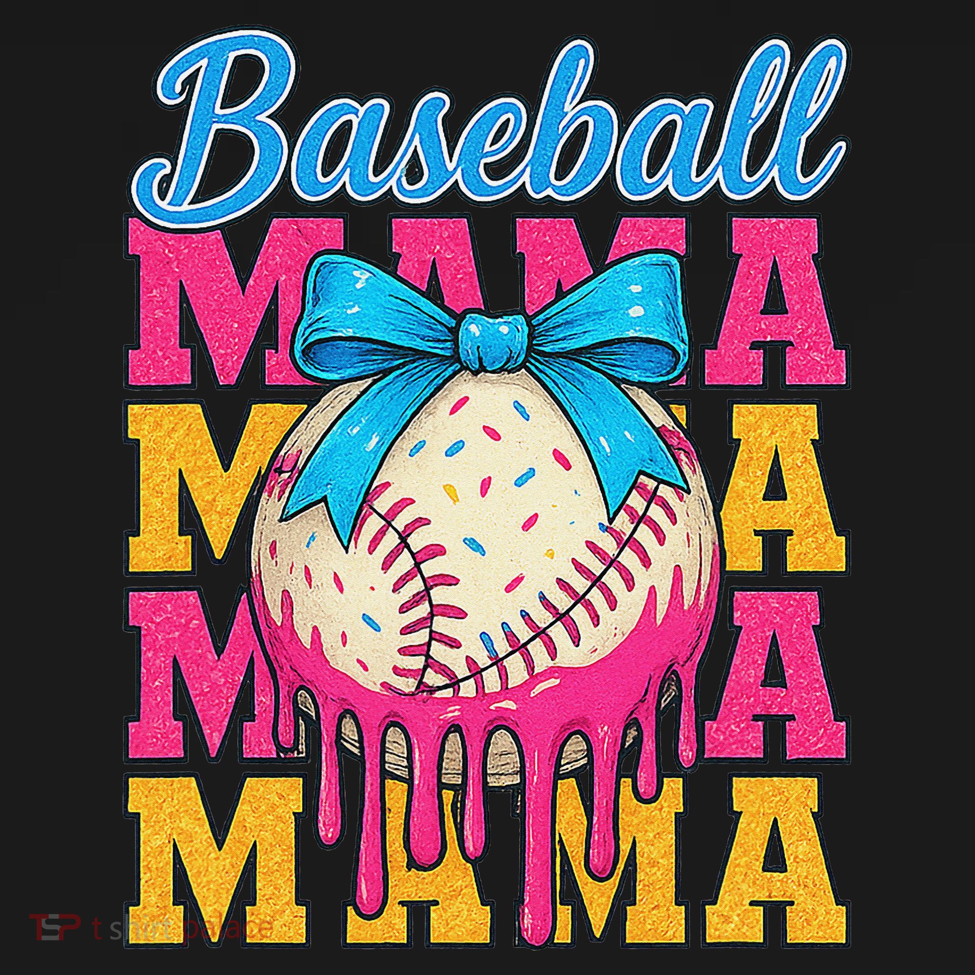 Baseball Mama Home Plate Ice Cream Drip With Sprinkles Drip Women's Tank Top