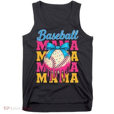 Baseball Mama Home Plate Ice Cream Drip With Sprinkles Drip Tank Top