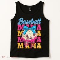 Baseball Mama Home Plate Ice Cream Drip With Sprinkles Drip Tank Top thumb 2
