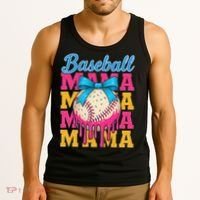Baseball Mama Home Plate Ice Cream Drip With Sprinkles Drip Tank Top thumb 3