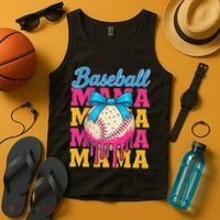 Baseball Mama Home Plate Ice Cream Drip With Sprinkles Drip Tank Top thumb 4