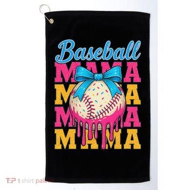 Baseball Mama Home Plate Ice Cream Drip With Sprinkles Drip Golf Towel