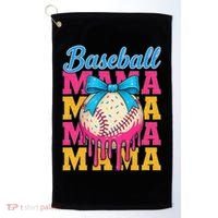 Baseball Mama Home Plate Ice Cream Drip With Sprinkles Drip Golf Towel thumb 0