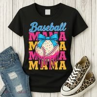 Baseball Mama Home Plate Ice Cream Drip With Sprinkles Drip Women's T-Shirt thumb 3
