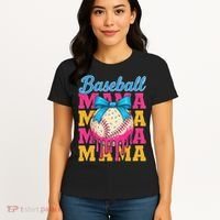 Baseball Mama Home Plate Ice Cream Drip With Sprinkles Drip Women's T-Shirt thumb 4
