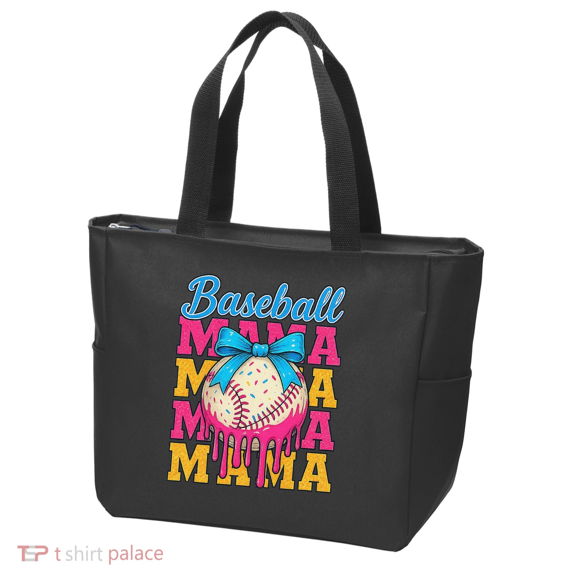 Baseball Mama Home Plate Ice Cream Drip With Sprinkles Drip Tote Bag