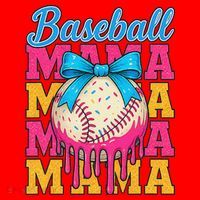 Baseball Mama Home Plate Ice Cream Drip With Sprinkles Drip Santa Hat thumb 1