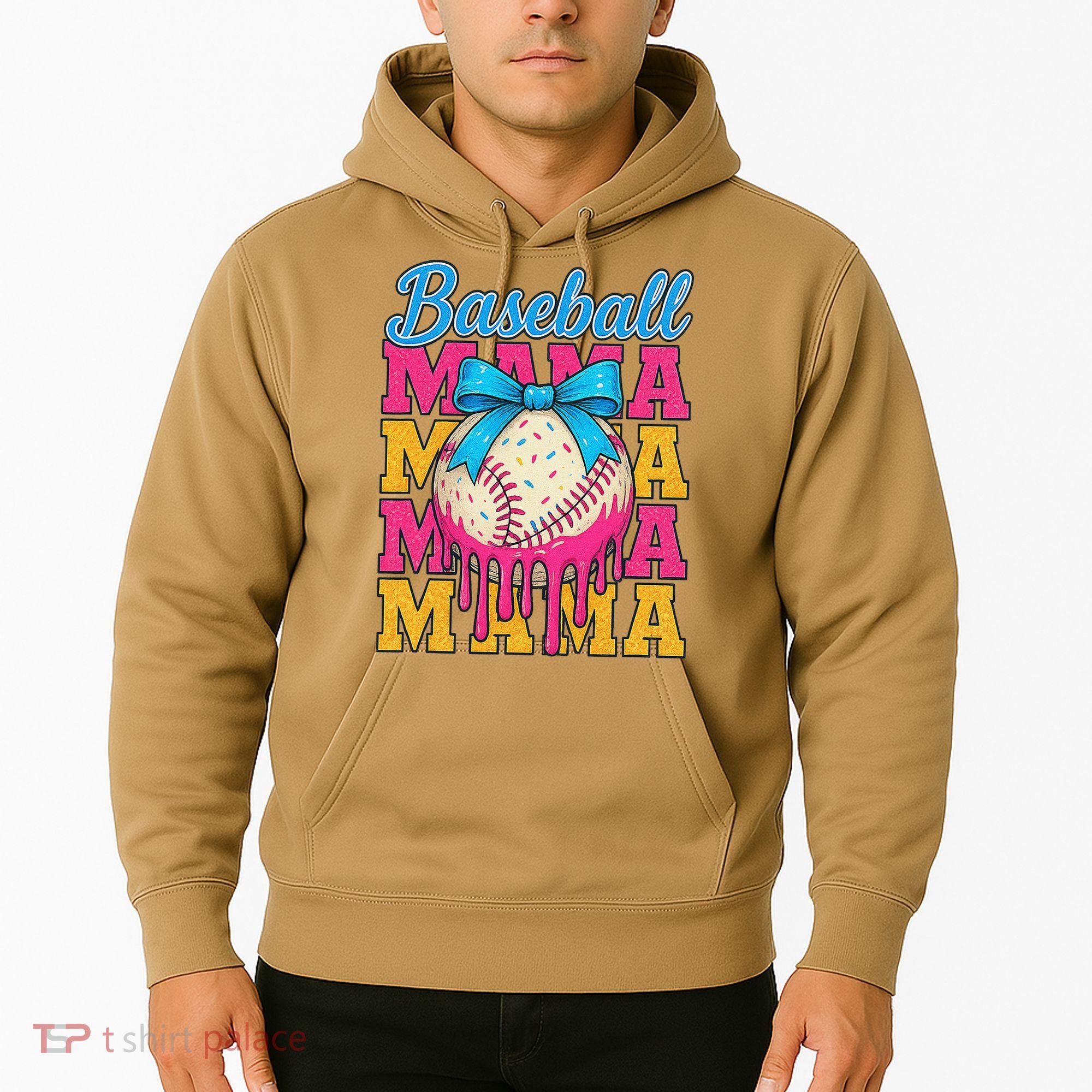 Baseball Mama Home Plate Ice Cream Drip With Sprinkles Drip Hoodie