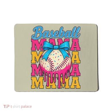 Baseball Mama Home Plate Ice Cream Drip With Sprinkles Drip Mousepad