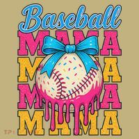 Baseball Mama Home Plate Ice Cream Drip With Sprinkles Drip Mousepad thumb 1