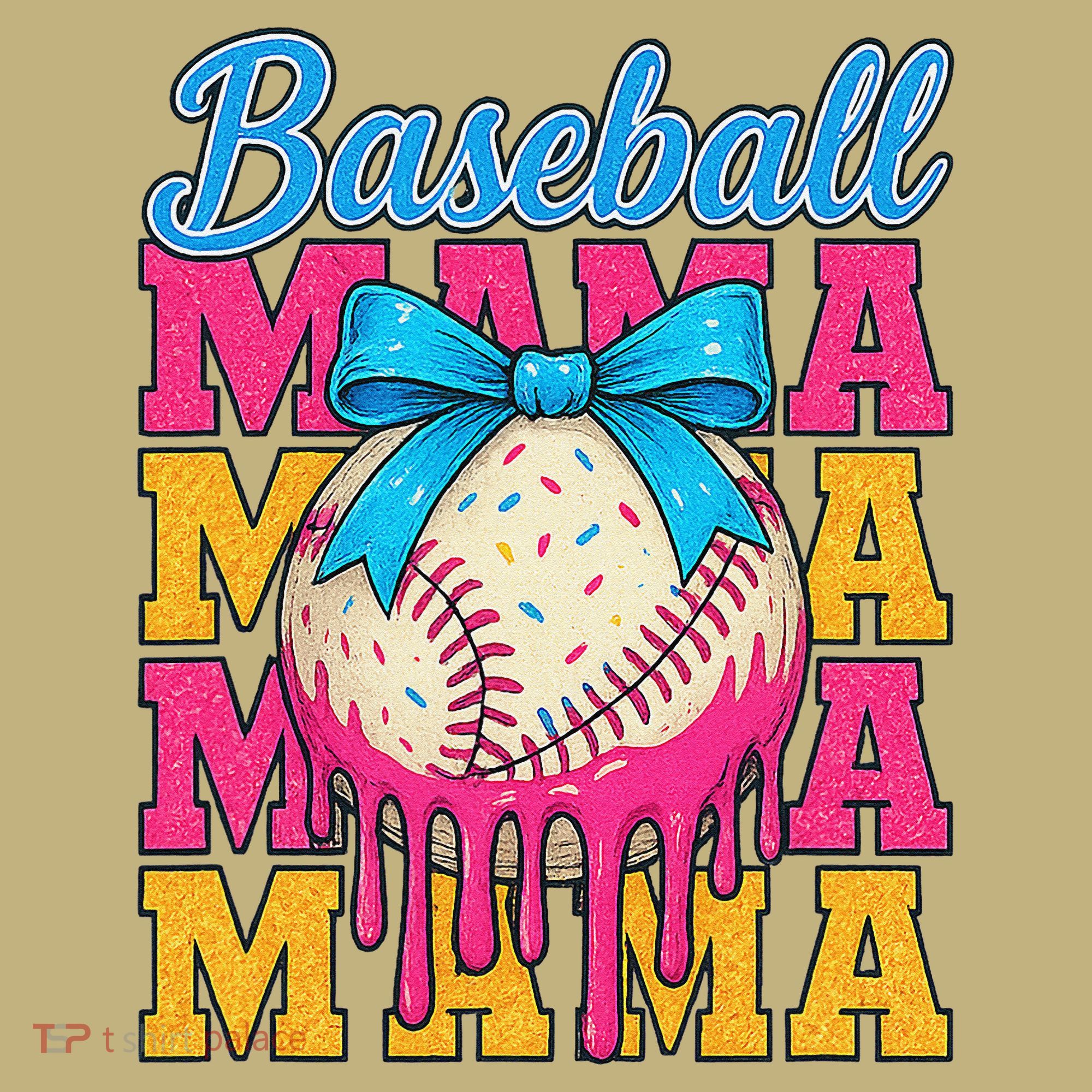 Baseball Mama Home Plate Ice Cream Drip With Sprinkles Drip Mousepad