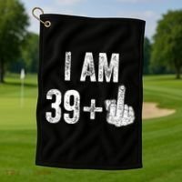Birthday Male Him Fun 40 Funny 40th Birthday Golf Towel thumb 1
