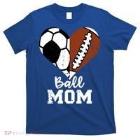 Ball Mom Heart Funny Football Soccer Mom Cute Gift T-Shirt thumb 0
