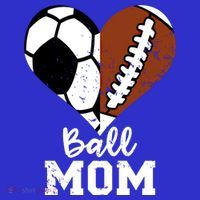 Ball Mom Heart Funny Football Soccer Mom Cute Gift T-Shirt thumb 7