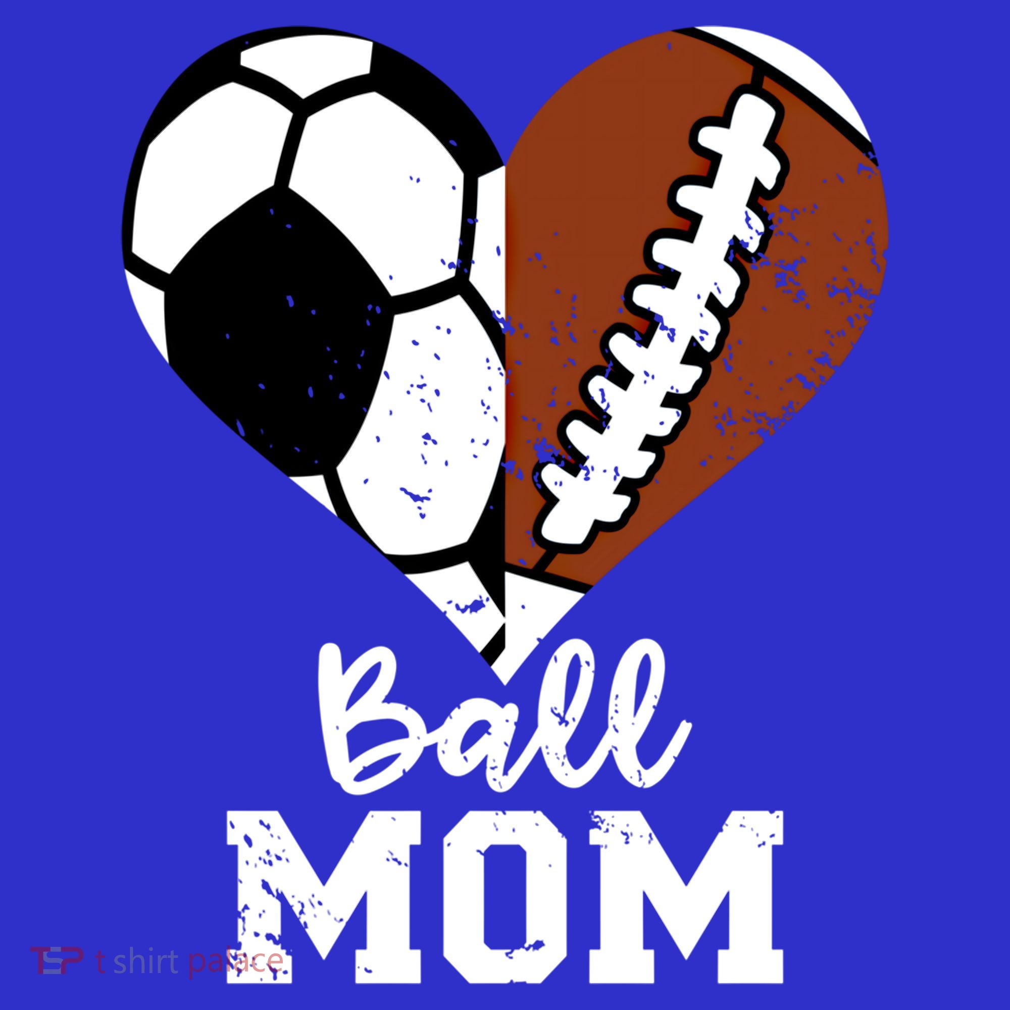 Ball Mom Heart Funny Football Soccer Mom Cute Gift Women's Tank Top