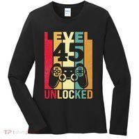Birthday Male Him Fun 45 Funny 45th Birthday Women's Long Sleeve Shirt thumb 0
