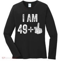 Birthday Male Him Fun 50 Funny 50th Birthday Gift Women's Long Sleeve Shirt thumb 0