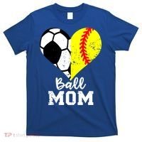 Ball Mom Heart Funny Softball Soccer Mom Gift T-Shirt thumb 0