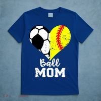 Ball Mom Heart Funny Softball Soccer Mom Gift T-Shirt thumb 5