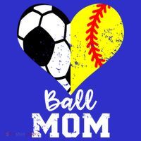 Ball Mom Heart Funny Softball Soccer Mom Gift Women's Tank Top thumb 5