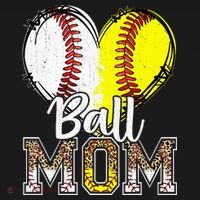 Ball Mom Heart Baseball Softball Mama Women Mothers Day Women's Tank Top thumb 5