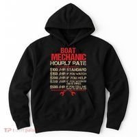 Boat Mechanic Hourly Rate Funny Boat Mechanic Saying Hoodie thumb 0