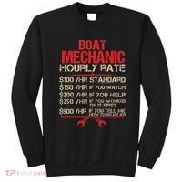Boat Mechanic Hourly Rate Funny Boat Mechanic Saying Sweatshirt thumb 0