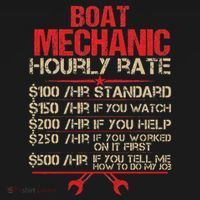 Boat Mechanic Hourly Rate Funny Boat Mechanic Saying Sweatshirt thumb 3