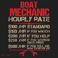 Boat Mechanic Hourly Rate Funny Boat Mechanic Saying Beanie thumb 2