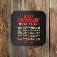 Boat Mechanic Hourly Rate Funny Boat Mechanic Saying Coaster thumb 0