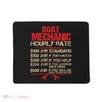 Boat Mechanic Hourly Rate Funny Boat Mechanic Saying Mousepad thumb 0