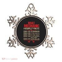 Boat Mechanic Hourly Rate Funny Boat Mechanic Saying Ornament thumb 0
