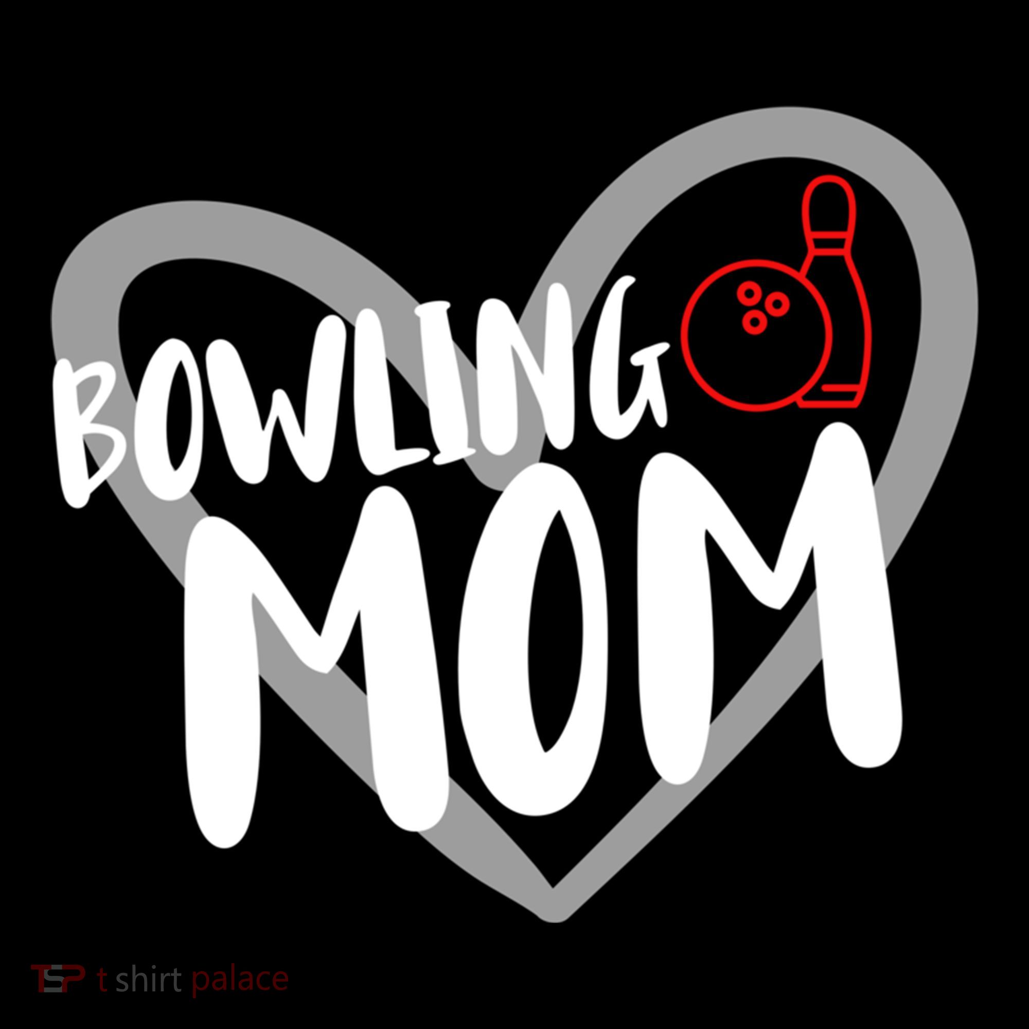 Bowling Mom Heart Cute Gift Coffee Mug