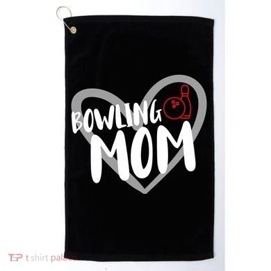 Bowling Mom Heart Cute Gift Golf Towel