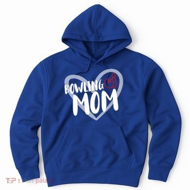 Bowling Mom Heart Cute Gift Hoodie