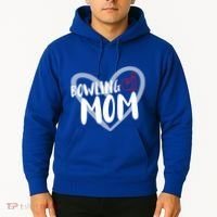 Bowling Mom Heart Cute Gift Hoodie thumb 2