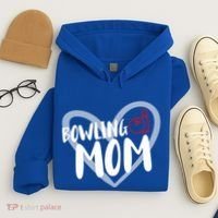 Bowling Mom Heart Cute Gift Hoodie thumb 4