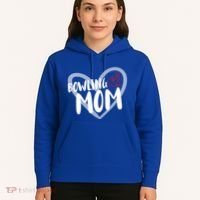 Bowling Mom Heart Cute Gift Hoodie thumb 5