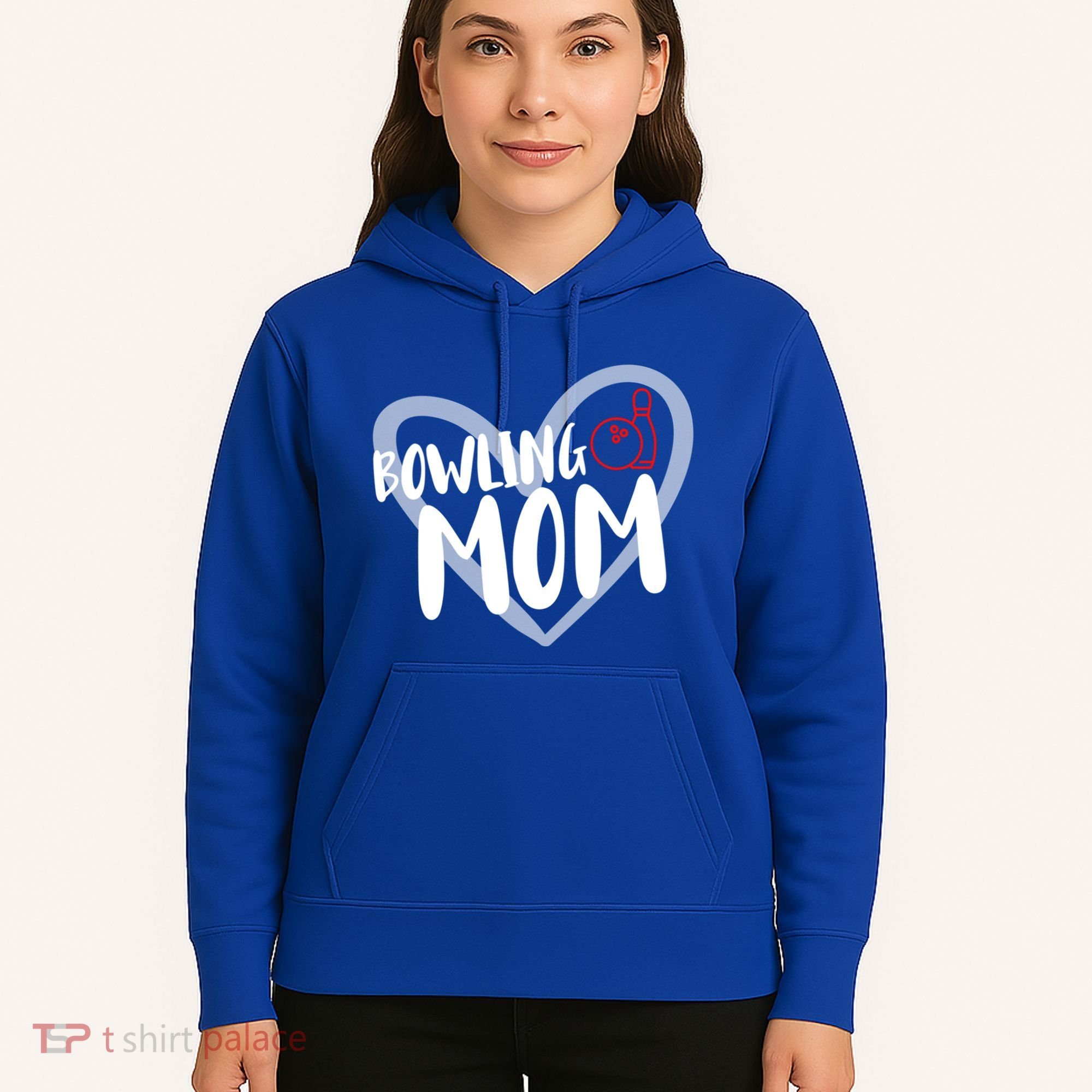 Bowling Mom Heart Cute Gift Hoodie