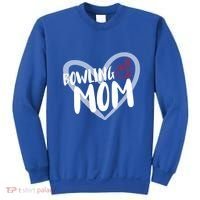 Bowling Mom Heart Cute Gift Sweatshirt thumb 0