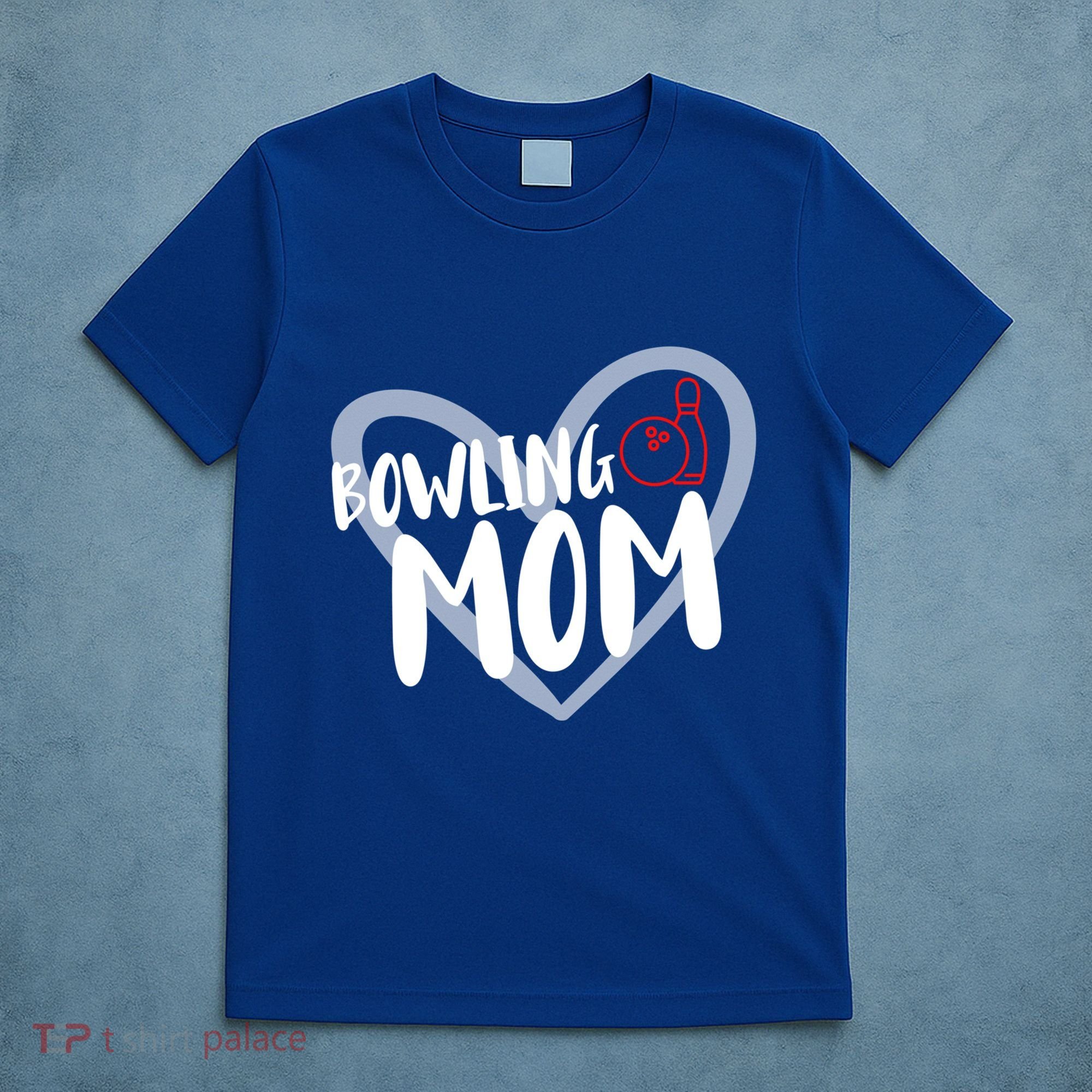 Bowling Mom Heart Cute Gift T-Shirt
