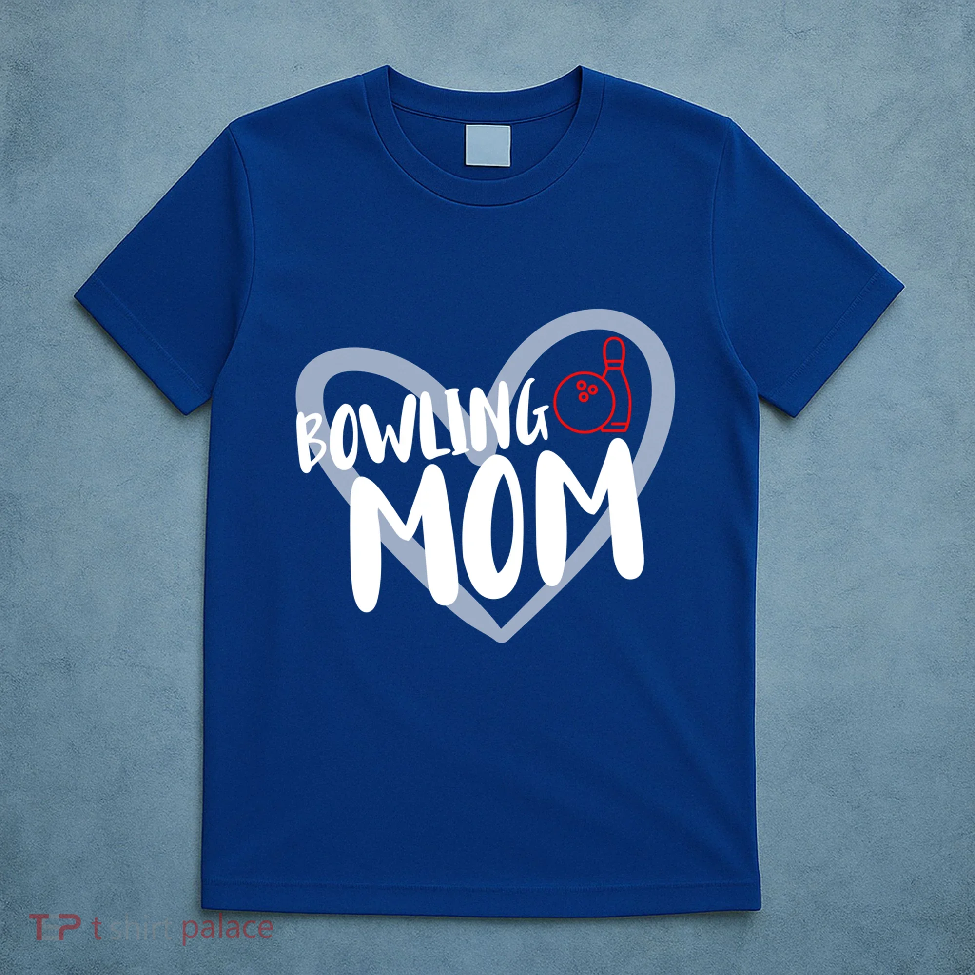 Bowling Mom Heart Cute Gift T-Shirt