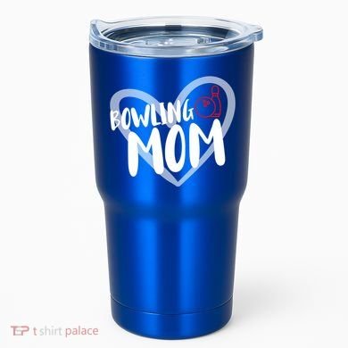 Bowling Mom Heart Cute Gift Tumbler